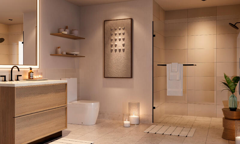 Baños modernos con acabados de lujo